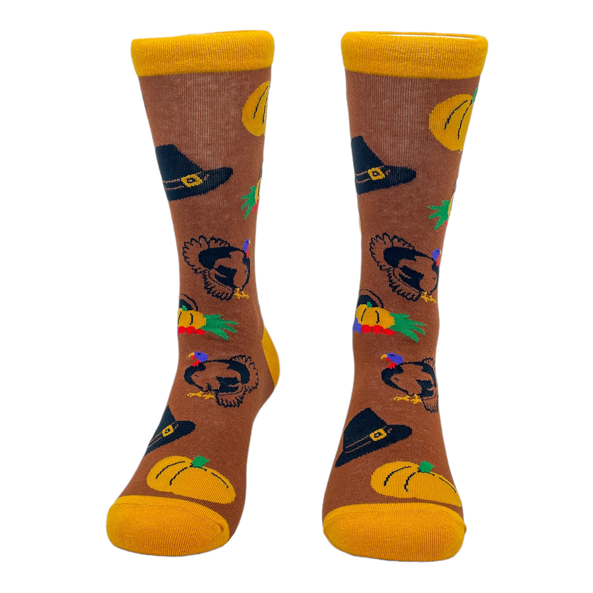 Women's Thanksgiving Socks Funny Turkey Pilgrim Pumpkin Holdiay Graphic Novelty Footwear