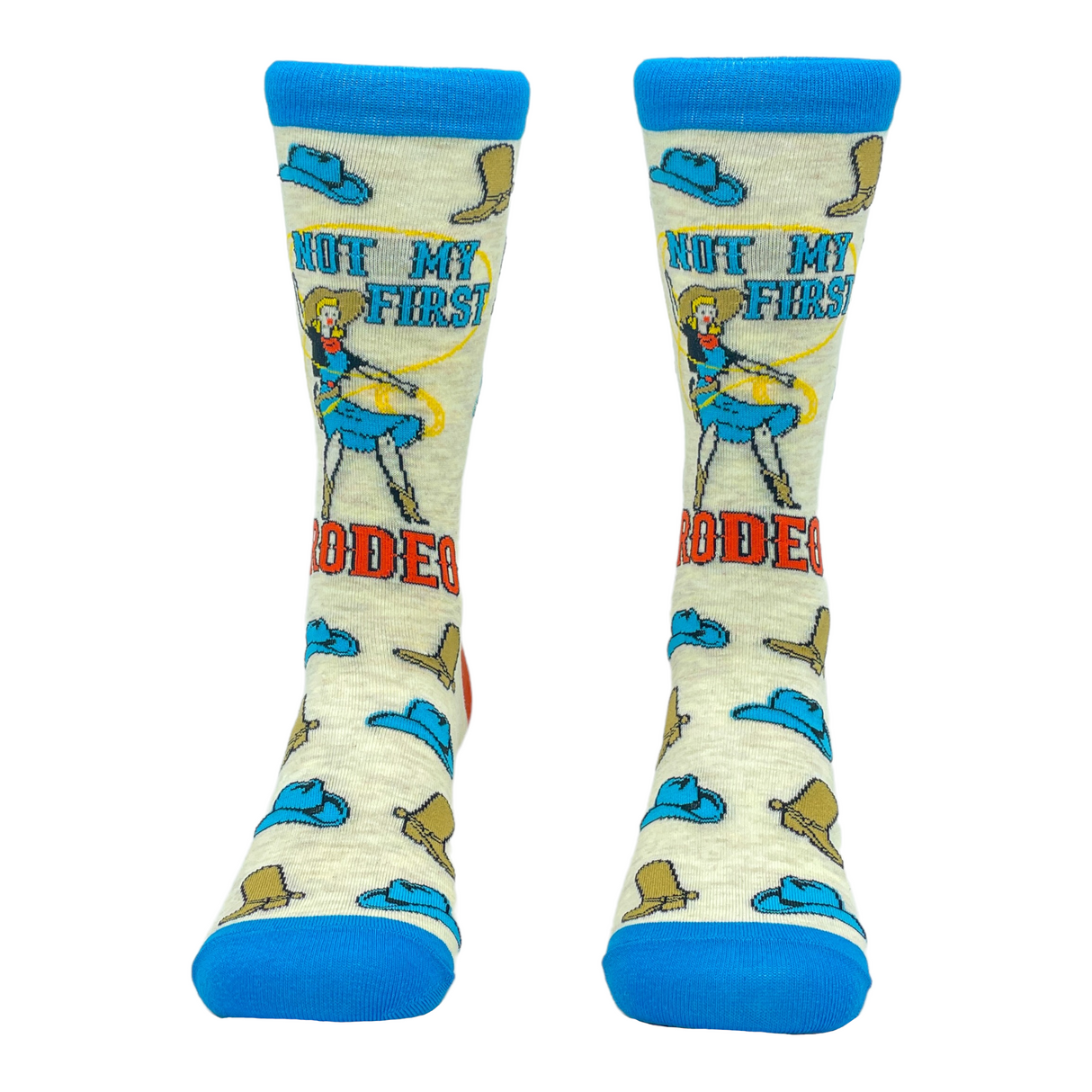 Women's Not My First Rodeo Socks Funny Cowboy Western Sarcastic Novelty Footwear