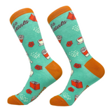 Women's Life Essentials Coffee Cats Books Socks Funny Pet Cat Animal Lover Graphic Novelty Footwear