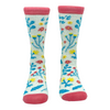 Women's I Don't Care Socks Funny Sarcastic Floral Novelty Graphic Footwear