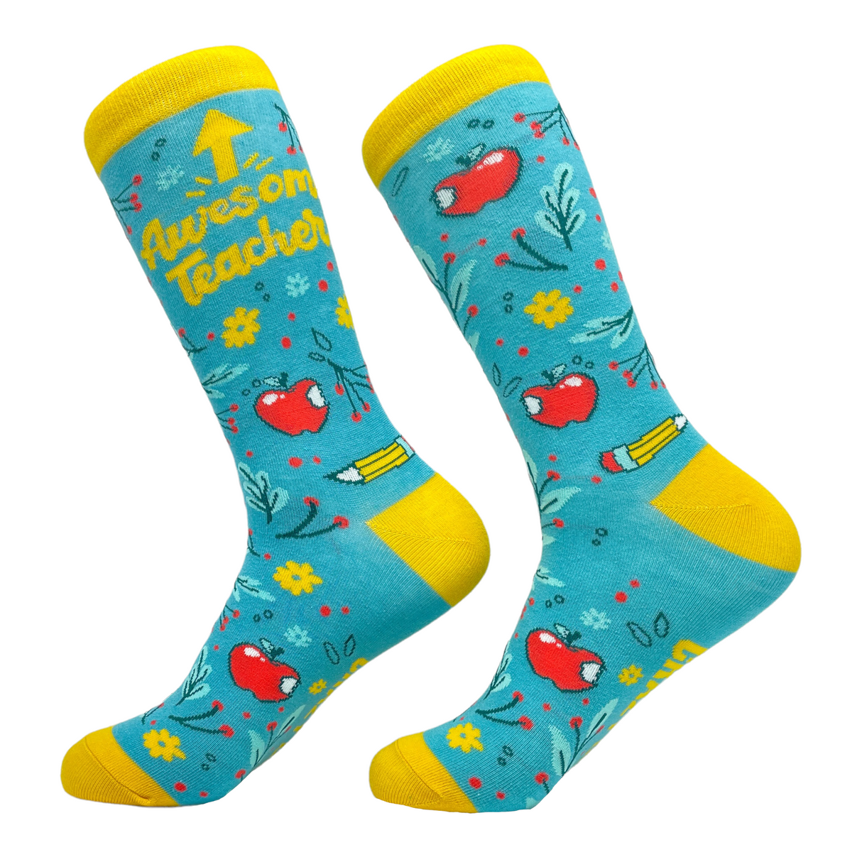 Women's Awesome Teacher Socks Funny School Teacher Instructor Apprecation Graphic Footwear