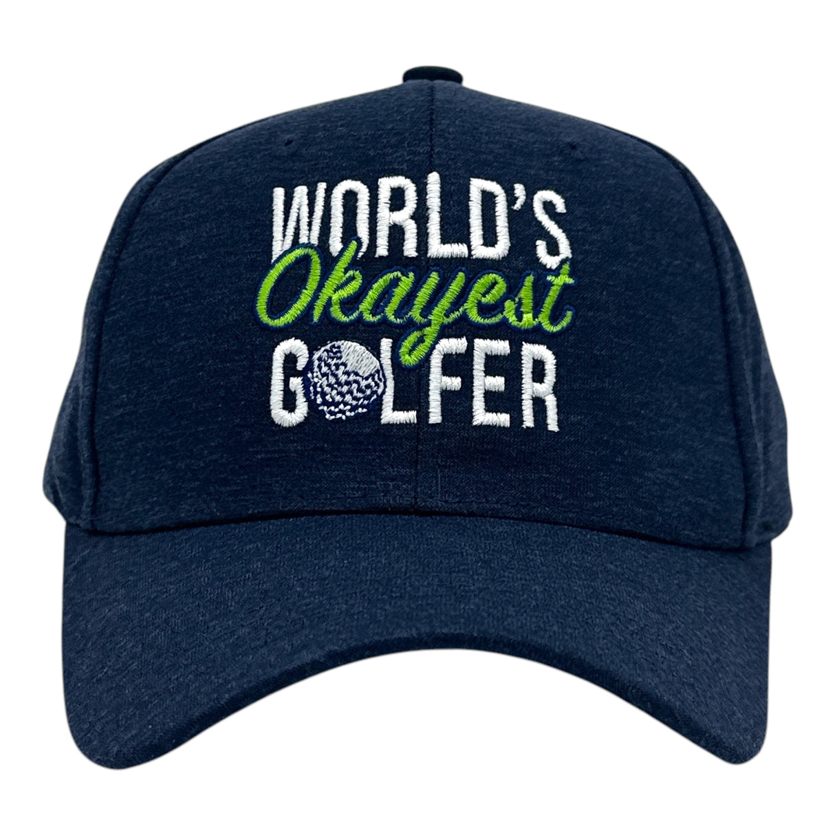 Worlds Okayest Golfer Hat Funny Sarcastic Golfing Graphic Novelty Cap