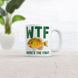 WTF Wheres The Fish Mug Funny Novelty Fishing Coffee Cup-11oz