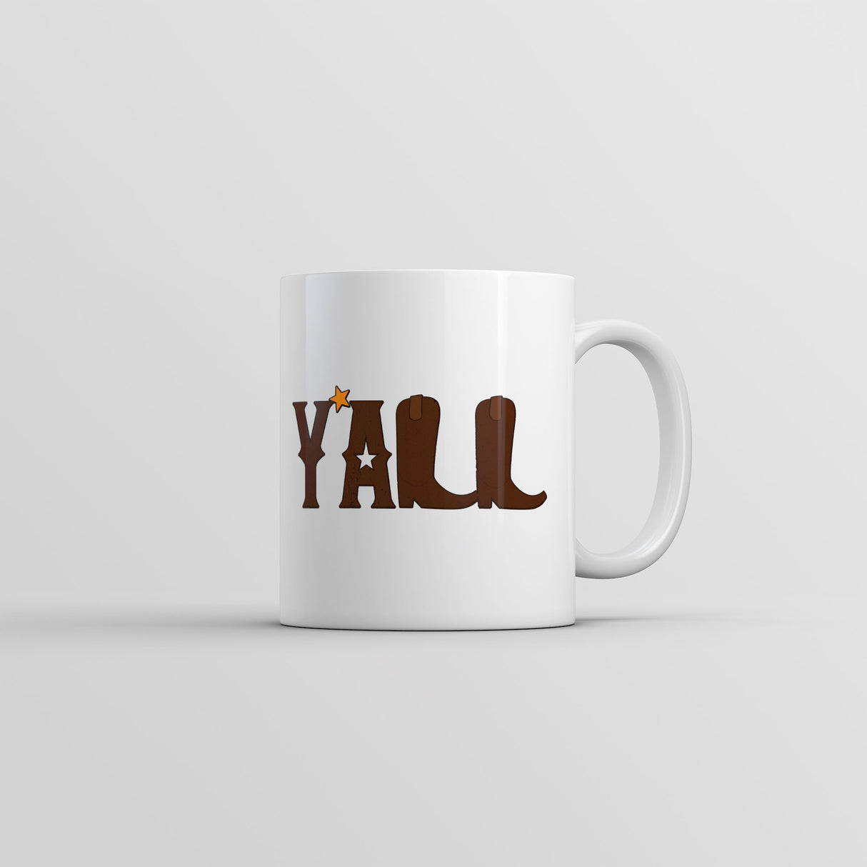 Yall Boots Mug Funny Sarcastic Southern Graphic Novelty Coffee Cup-11oz