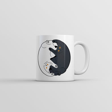 Yin Yang Cats Mug Funny Cat Graphic Novelty Coffee Cup-11oz