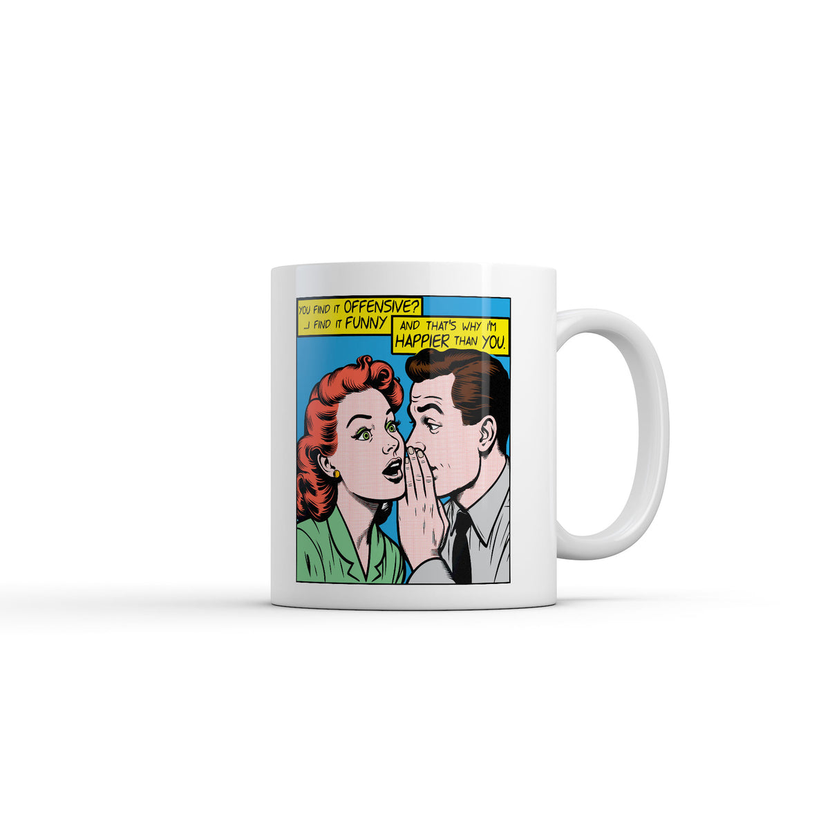 You Find It Offensive I Find It Funny Mug Funny Sarcastic Graphic Novelty Coffee Cup-11oz