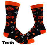 Youth Halloween Socks Funny Zombie Pumpkin Scary Footwear