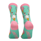 Women's Ice Cream Socks Funny Frozen Treat Dessert Vanilla Chocolate Cone Graphic Novelty Footwear