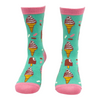 Women's Ice Cream Socks Funny Frozen Treat Dessert Vanilla Chocolate Cone Graphic Novelty Footwear