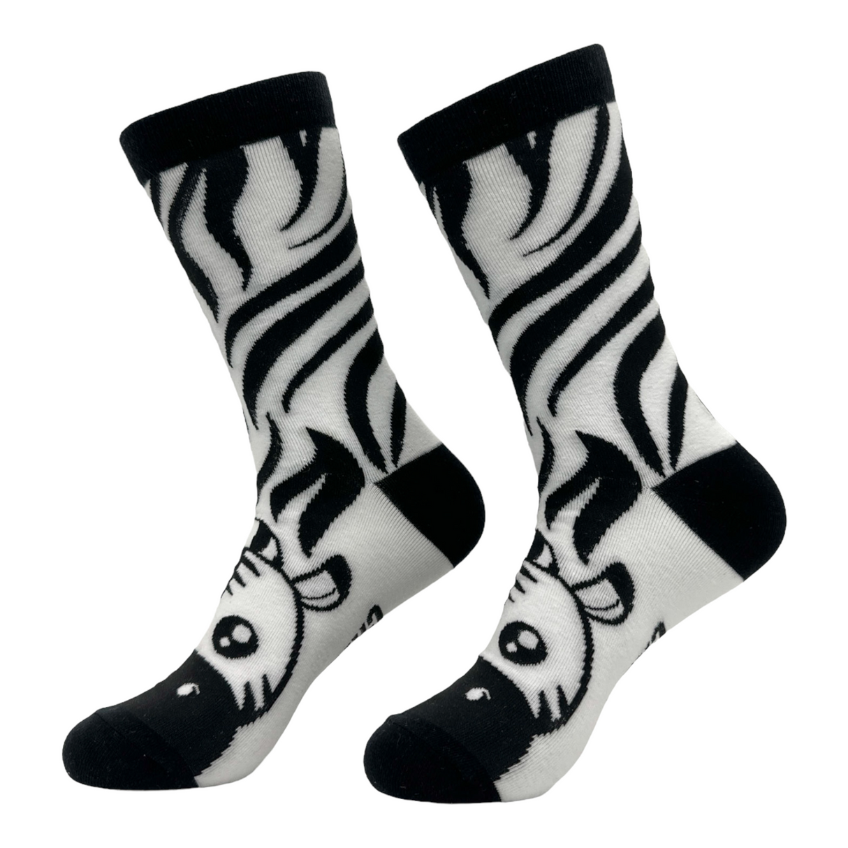 Women's Zebra Socks Funny Cute Adorable Striped Zebras Footwear