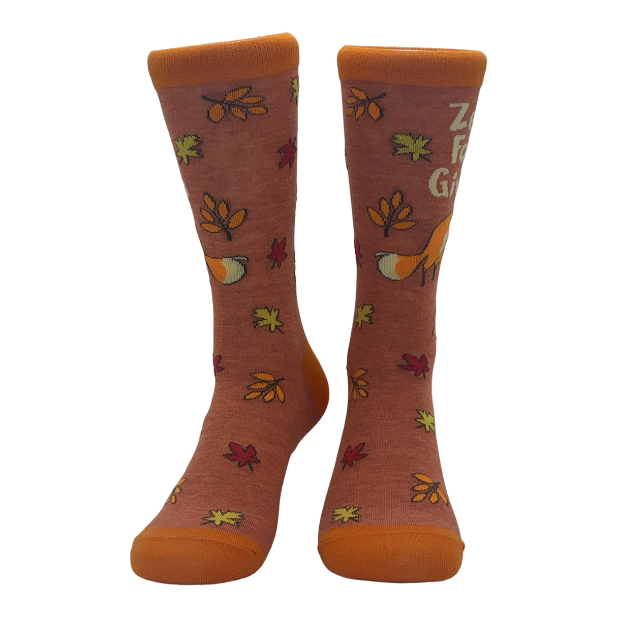 Women's Zero Fox Given Socks Funny Cute Wordplay Cursing Joke Footwear