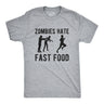 Zombies Hate Fast Food Men's Tshirt