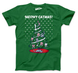 Meowy Christmas Cat Tree Ugly Christmas Sweater Men's Tshirt