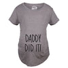 Maternity Daddy Did It T shirt Funny Pregnancy Announcement Gender Reveal Tee