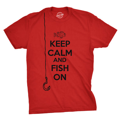 Keep Calm And Fish On Men's Tshirt