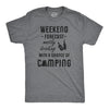 Weekend Forecast: Mostly Drinking With A Chance Of Camping Men's Tshirt