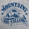 Womens The Mountains Are Calling Cool Sunset Vintage Rockies Funny Hiking Nature T shirt