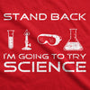 Youth Stand Back Science Funny Shirts Cool Humorous Nerdy T shirts for Geeks
