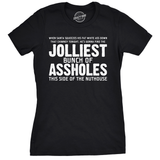 Womens Jolliest Bunch of A-Holes Tshirt Funny Christmas Sarcastic For Ladies