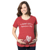 Bumps First Valentines Day Maternity Shirt Cute Announcement Baby Pregnancy Tee