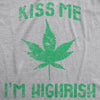 Womens Kiss Me Im Highrish Funny Saint Patricks Day T Shirt St Pattys Shamrock