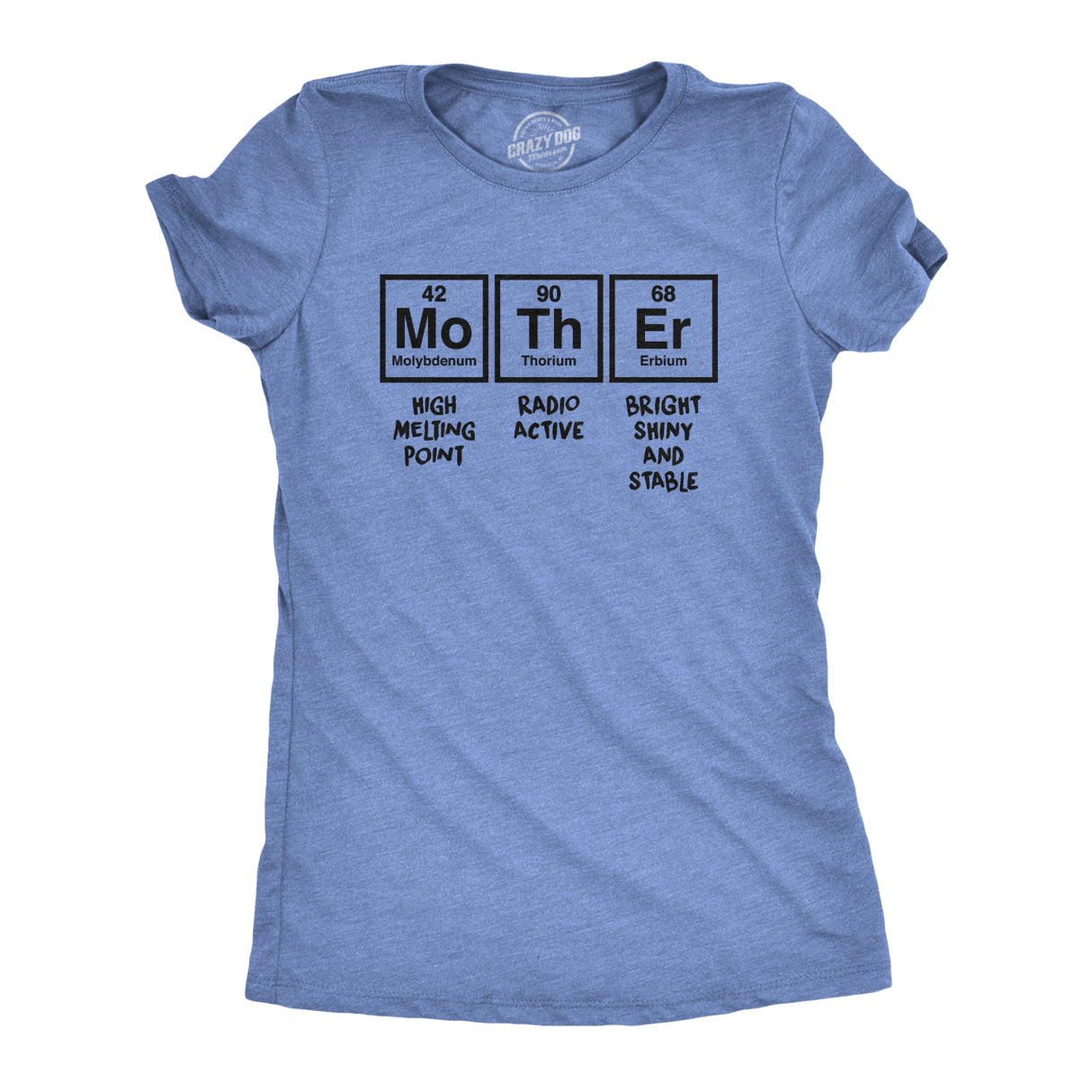 Womens Mother Periodic Table T shirt Funny Novelty Graphic Mothers Day Tee Nerdy