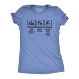 Womens Mother Periodic Table T shirt Funny Novelty Graphic Mothers Day Tee Nerdy
