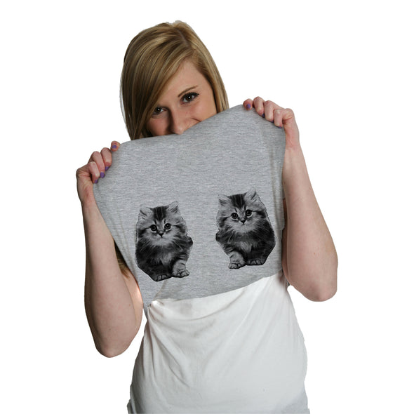 Womens Ask Me About My Kitties Flip T shirt Funny Face Cat Mom Gift Cool Tee