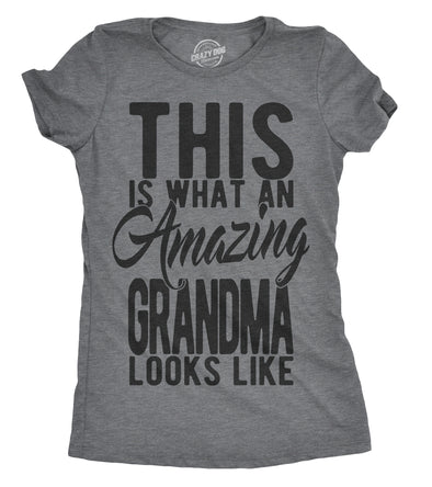Womens This Is What An Amazing Grandma Looks Like T shirt Cute Gift Graphic Tee