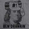 Mens Ben Drankin T shirt Funny 4th Of July Beer Drinking Patriotic USA Graphic