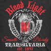 Womens Blood Light Tshirt Funny Beer Parody Vampire Halloween Tee For Ladies