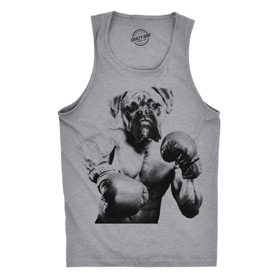 Mens Boxer Boxing Fitness Tank Top Funny Workout Puppy Dog Tank For Guys