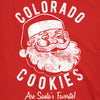 Womens Colorado Cookies Are Santas Favorite Tshirt Funny Pot Xmas Tee For Ladies