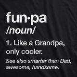 Mens Funpa Definition T shirt Funny Grandpa Gift Fathers Day Papa Graphic Tee