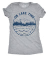 Womens On Lake Time Tshirt Funny Summer Vacation Outdoors Tee For Ladies