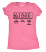 Womens Mother Periodic Table T shirt Funny Novelty Graphic Mothers Day Tee Nerdy