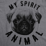 Womens My Spirit Animal Pug T Shirt Funny Dog Mom Tee Cute Top Gift for Her