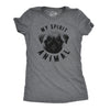 Womens My Spirit Animal Pug T Shirt Funny Dog Mom Tee Cute Top Gift for Her
