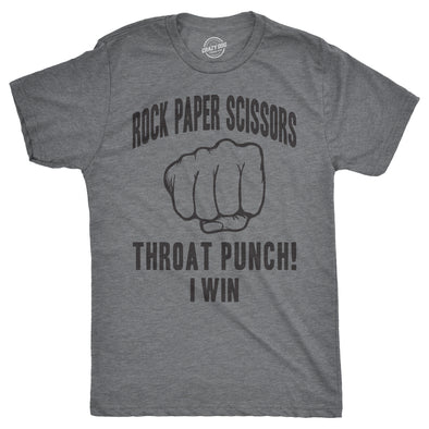 Rock Paper Scissors Throat Punch Men's Tshirt