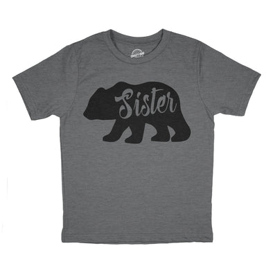 Toddler Sister Bear Tshirt Cute Funny Family Tee For Little Sister