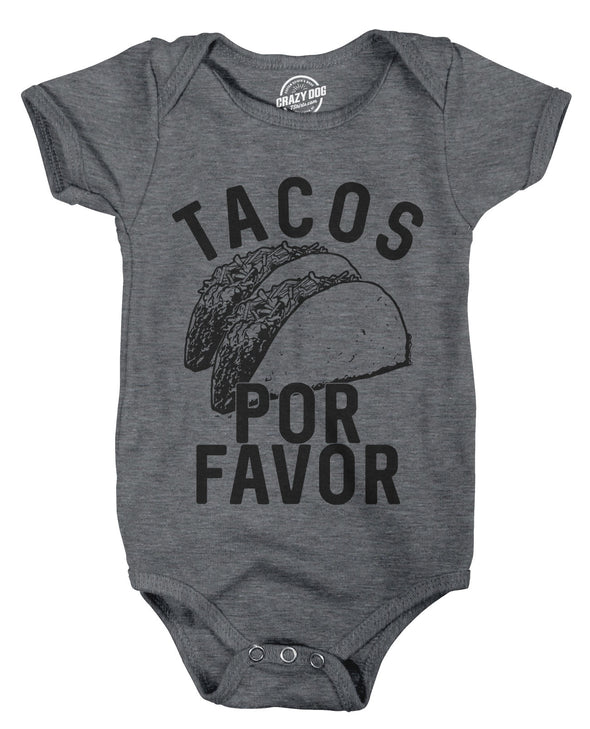Creeper Tacos Por Favor Funny Shower Gift for Newborn Baby Shirt Toddler