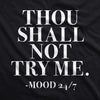 Womens Thou Shall Not Try Me Tshirt Funny Sarcastic Sassy Tee For Ladies