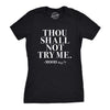 Womens Thou Shall Not Try Me Tshirt Funny Sarcastic Sassy Tee For Ladies