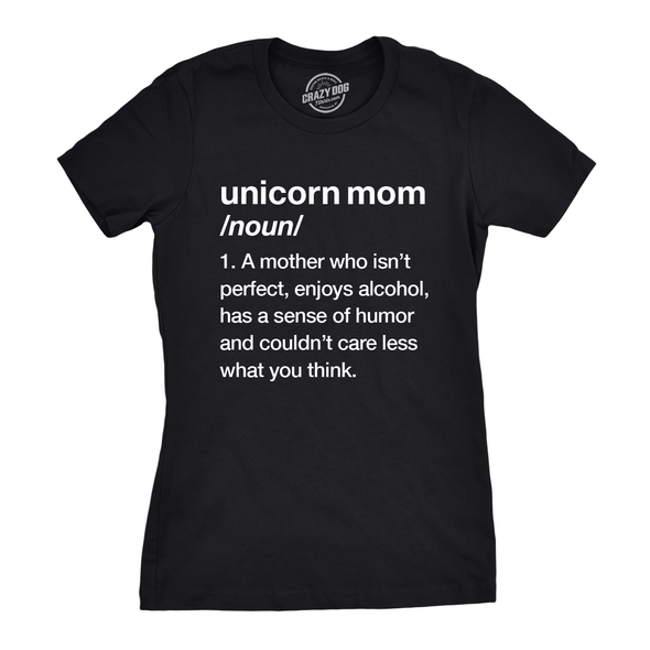 Womens Unicorn Mom Tshirt Funny Mothers Day Mythical Horse Tee For Ladies