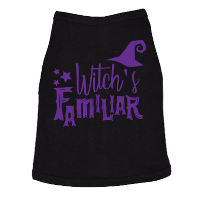 Dog Shirt Witch's Familiar Tshirt Funny Halloween Dog Clothes For Family Pet