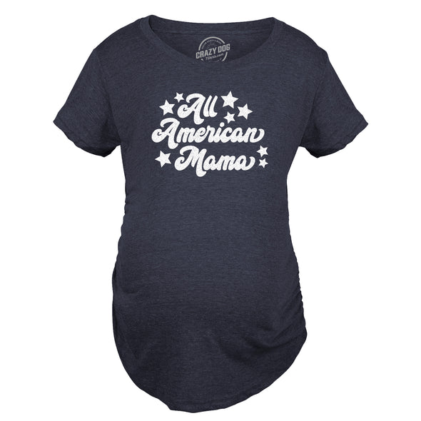 Maternity All American Mama Tshirt Cute 4th Of July Pregnancy Tee