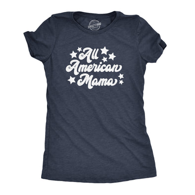 Womens All American Mama Tshirt Cute Patriotic Tee