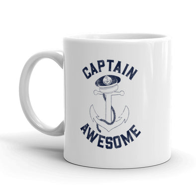 Captain Awesome Coffee Mug Funny Boating Ceramic Cup-11oz