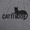 Womens Catitude Tshirt Funny Pet Cat Attitude Tee