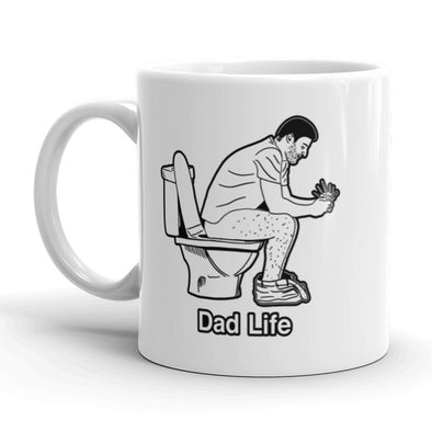 Dad Life Coffee Mug Funny Fathers Day Pooping Ceramic Cup-11oz
